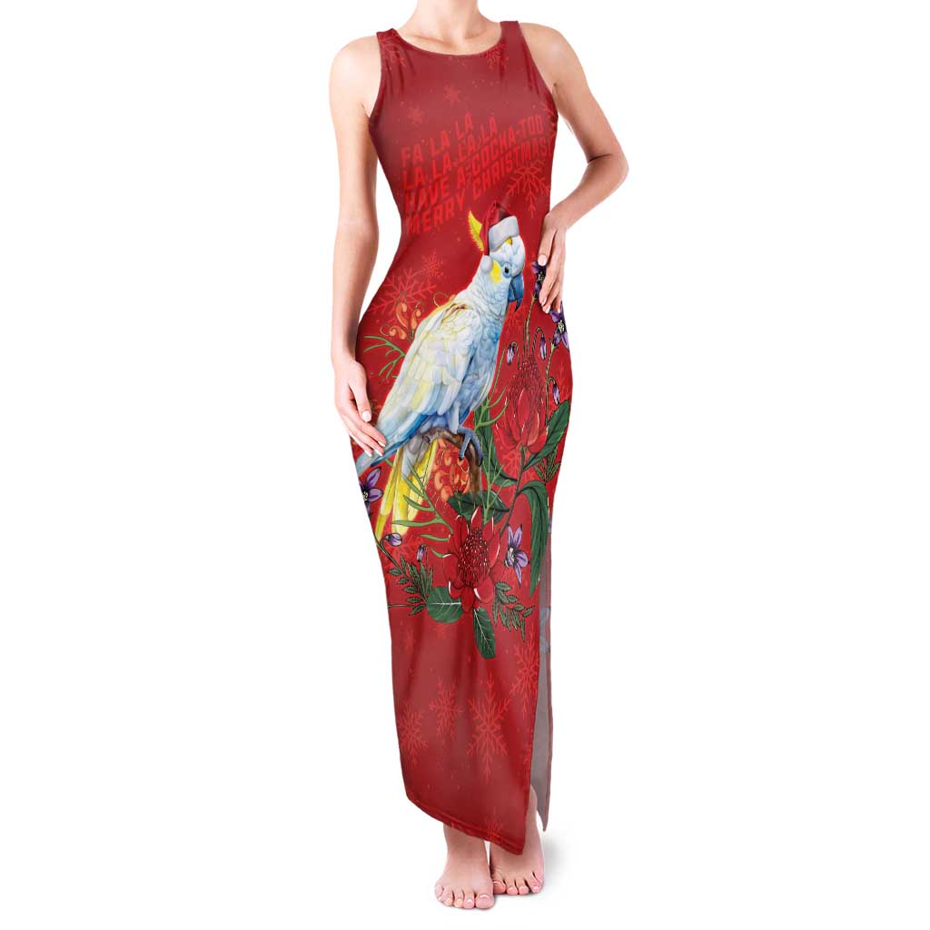 Merry Cocka-mas Family Matching Tank Maxi Dress and Hawaiian Shirt Australia Christmas Red Art - Aussie Hoodie