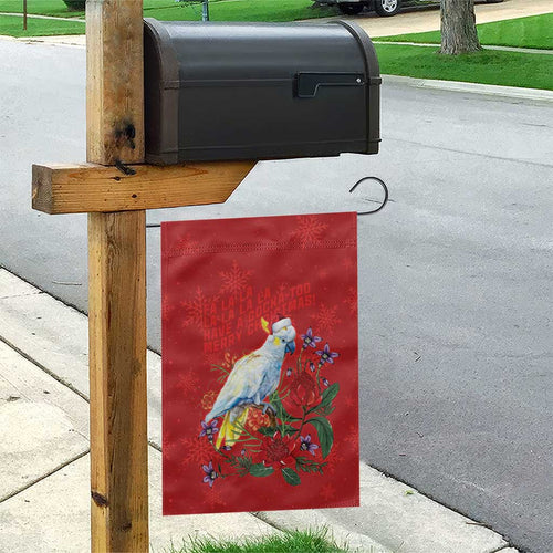 Merry Cocka-mas Garden Flag Australia Christmas Red Art - Aussie Hoodie