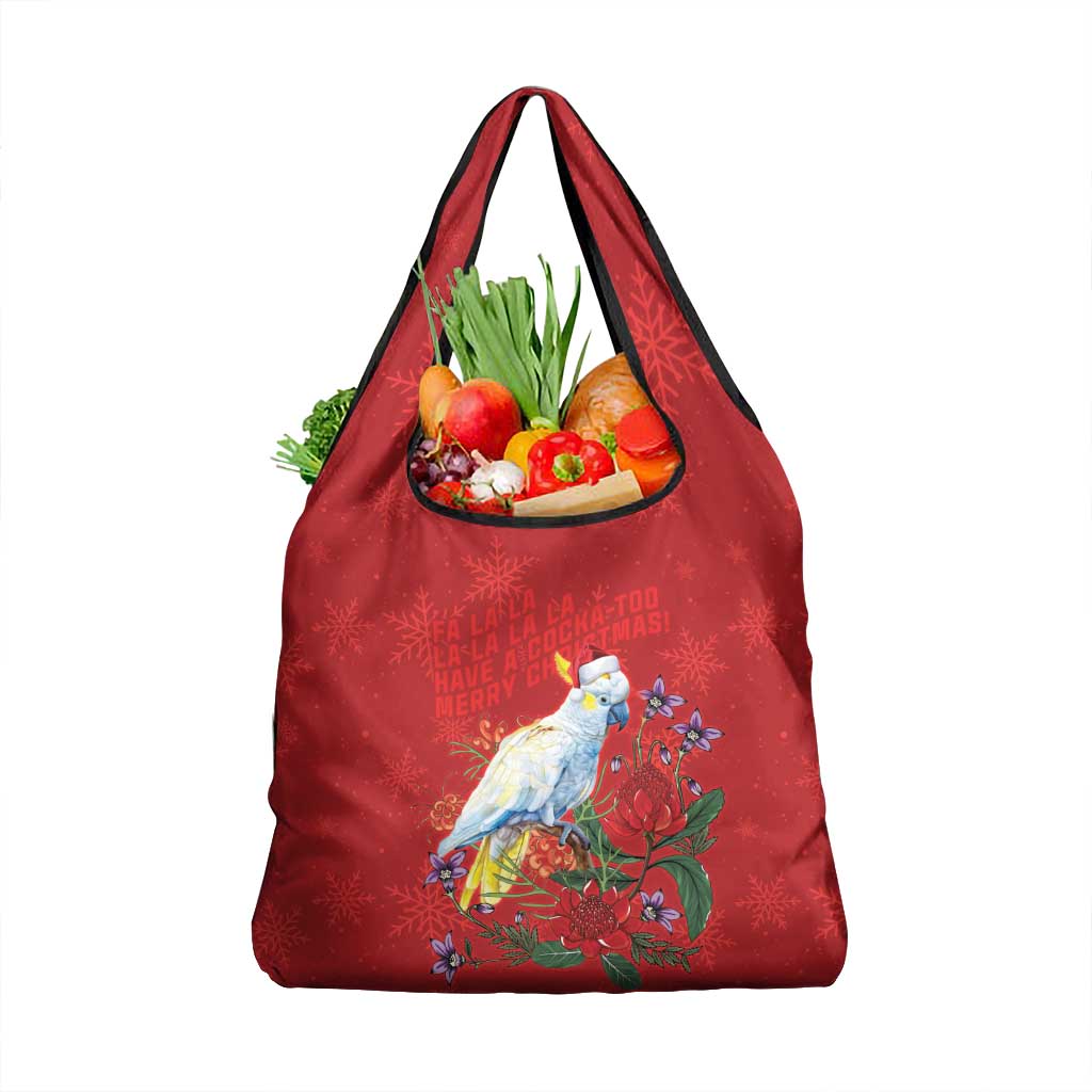 Merry Cocka-mas Grocery Bag Australia Christmas Red Art - Aussie Hoodie
