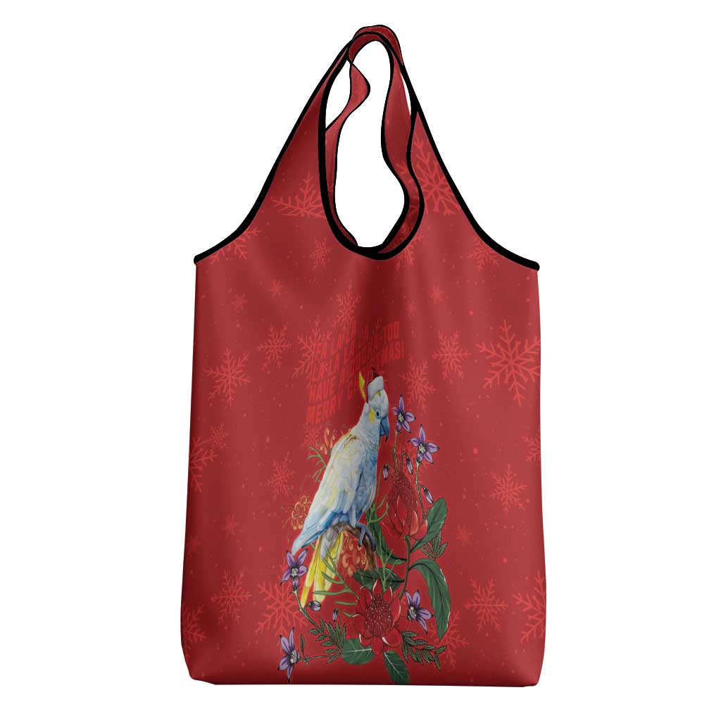 Merry Cocka-mas Grocery Bag Australia Christmas Red Art - Aussie Hoodie