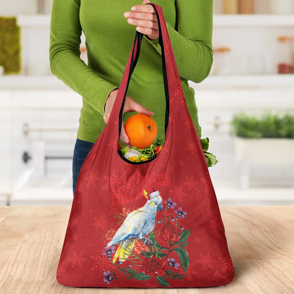 Merry Cocka-mas Grocery Bag Australia Christmas Red Art - Aussie Hoodie