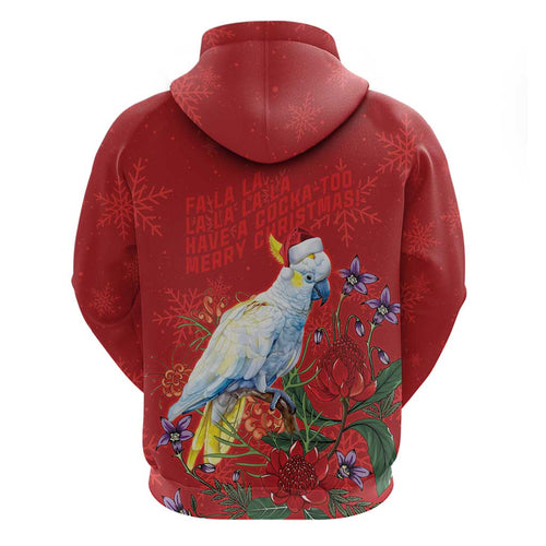 Merry Cocka-mas Hoodie Australia Christmas Red Art - Aussie Hoodie