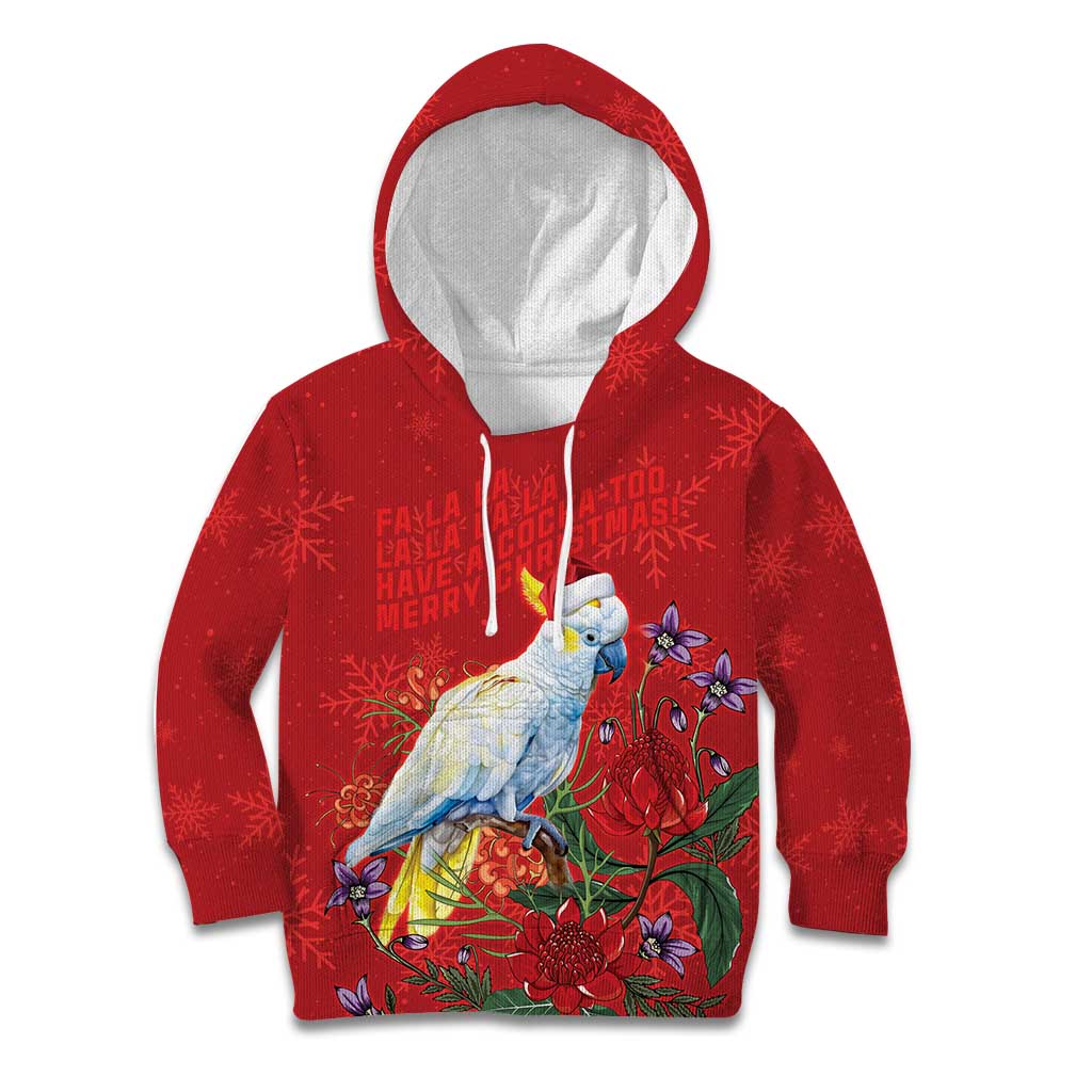 Merry Cocka-mas Kid Hoodie Australia Christmas Red Art - Aussie Hoodie