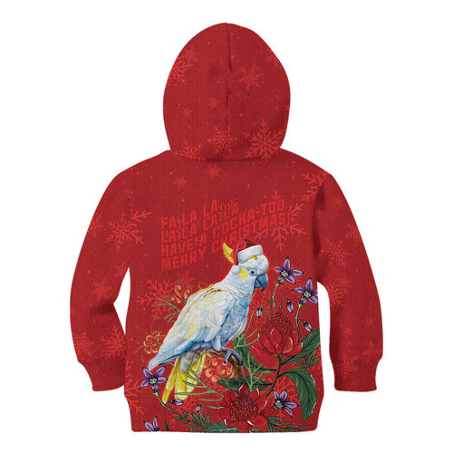 Merry Cocka-mas Kid Hoodie Australia Christmas Red Art - Aussie Hoodie