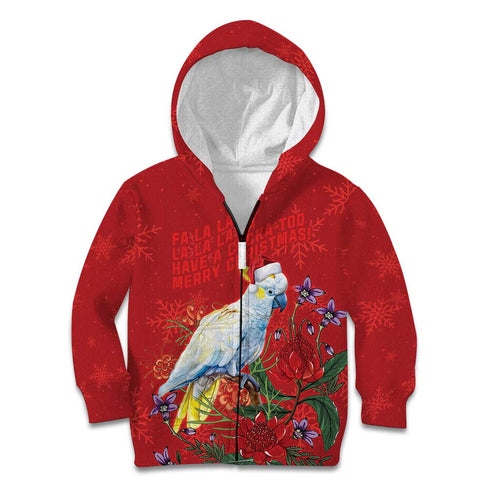 Merry Cocka-mas Kid Hoodie Australia Christmas Red Art - Aussie Hoodie