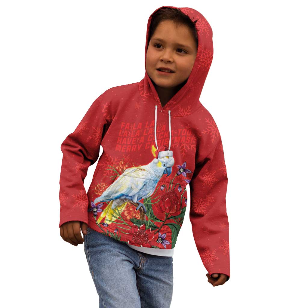 Merry Cocka-mas Kid Hoodie Australia Christmas Red Art - Aussie Hoodie
