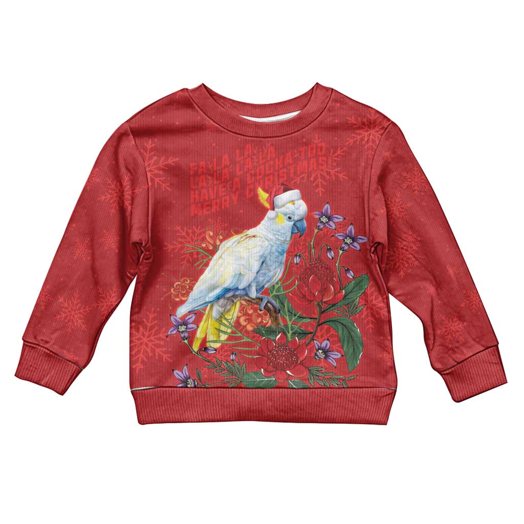 Merry Cocka-mas Kid Ugly Christmas Sweater Australia Christmas Red Art - Aussie Hoodie