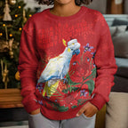Merry Cocka-mas Kid Ugly Christmas Sweater Australia Christmas Red Art - Aussie Hoodie
