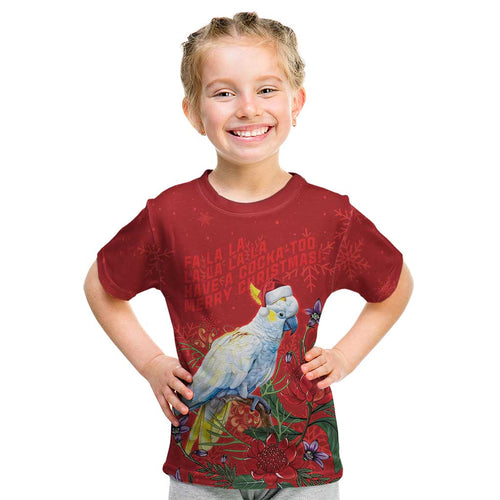 Merry Cocka-mas Kid T Shirt Australia Christmas Red Art - Aussie Hoodie