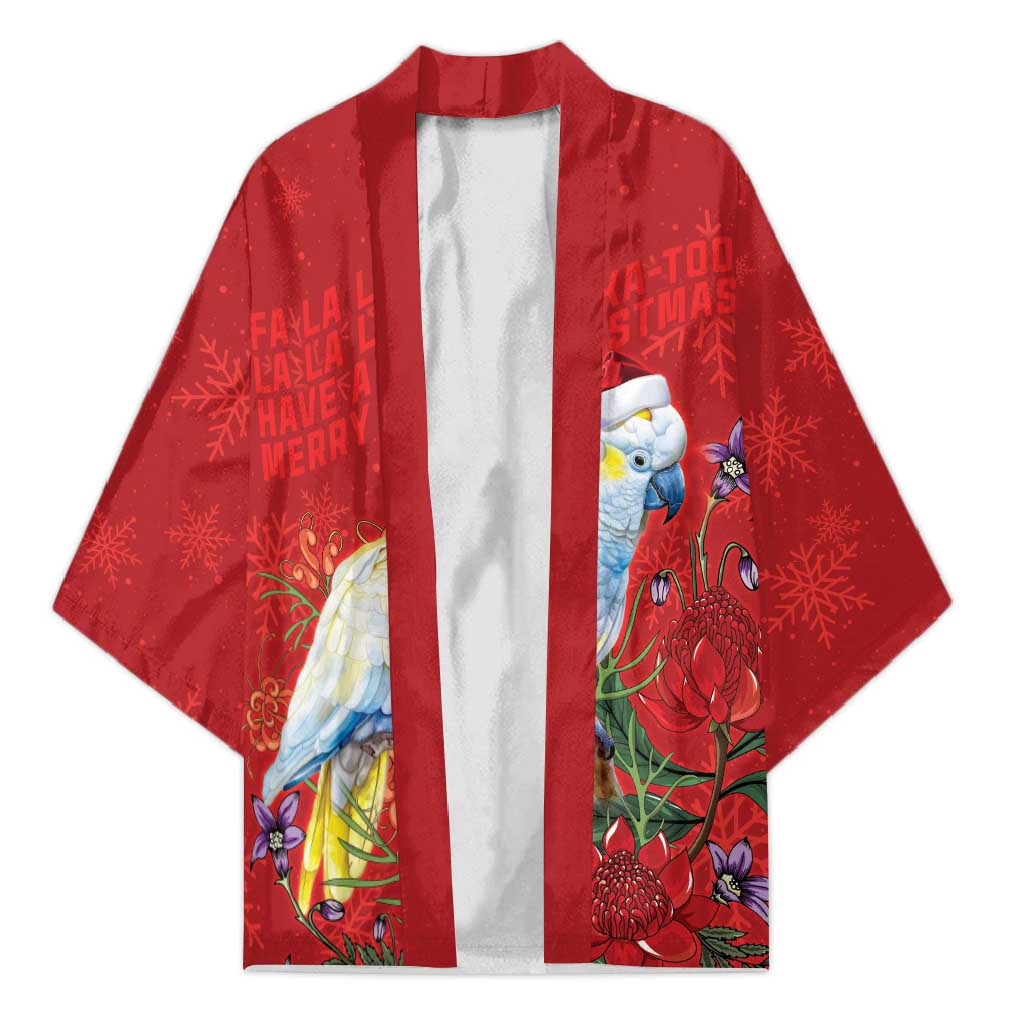 Merry Cocka-mas Kimono Australia Christmas Red Art - Aussie Hoodie