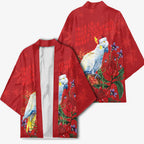 Merry Cocka-mas Kimono Australia Christmas Red Art - Aussie Hoodie