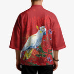Merry Cocka-mas Kimono Australia Christmas Red Art - Aussie Hoodie