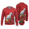 Merry Cocka-mas Ugly Christmas Sweater Australia Christmas Red Art - Aussie Hoodie