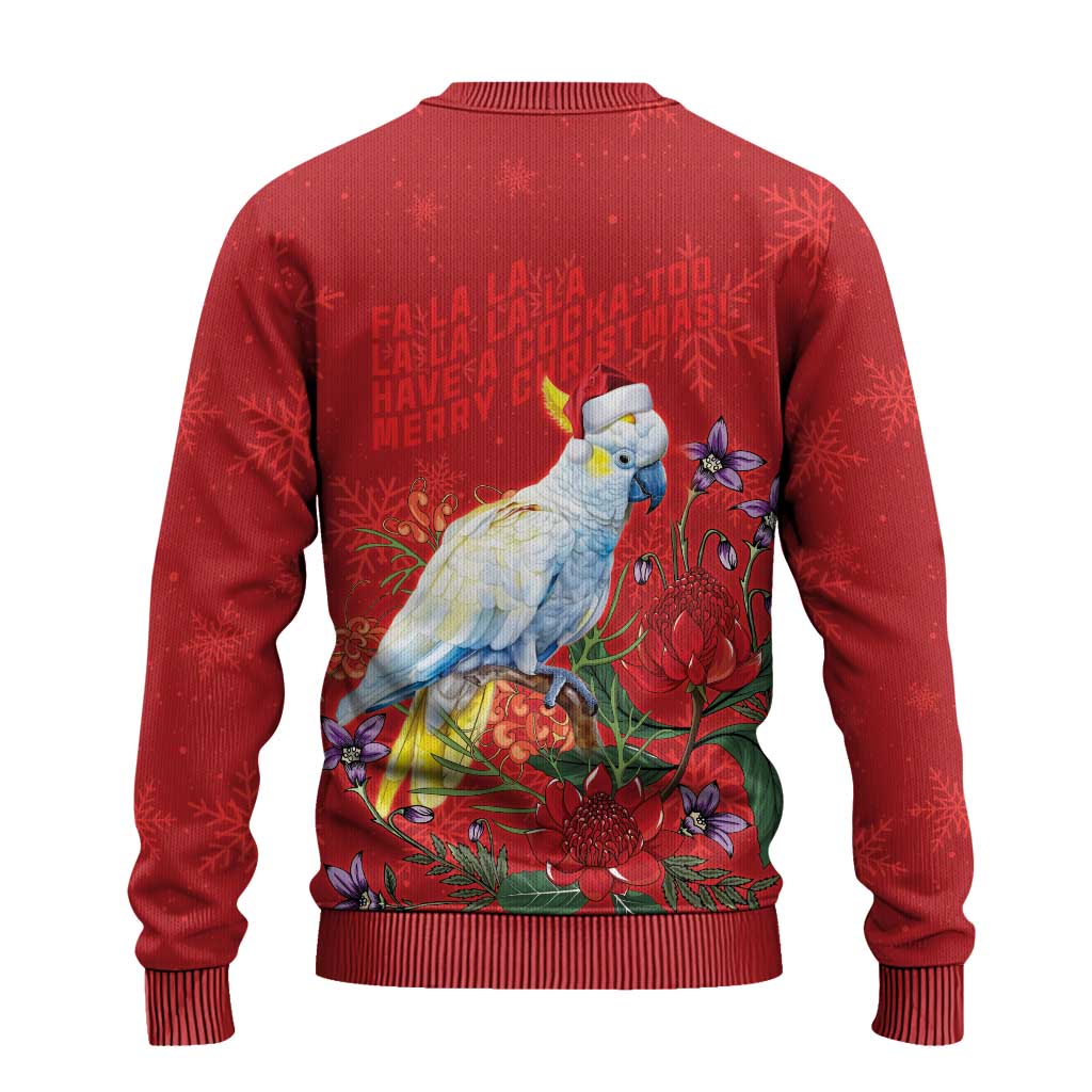 Merry Cocka-mas Ugly Christmas Sweater Australia Christmas Red Art - Aussie Hoodie