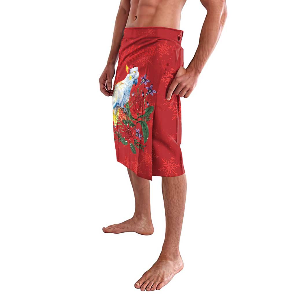 Merry Cocka-mas Lavalava Australia Christmas Red Art - Aussie Hoodie