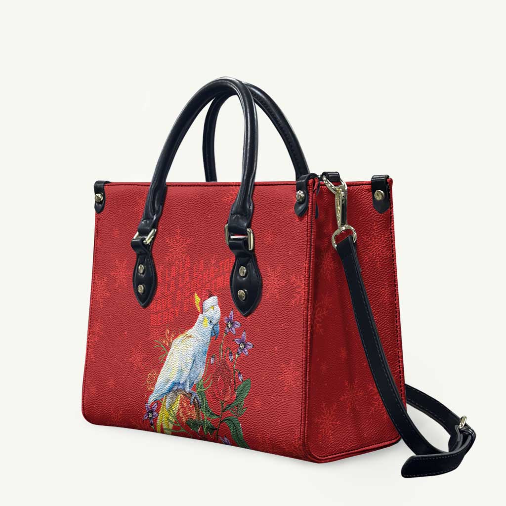 Merry Cocka-mas Leather Bag Australia Christmas Red Art - Aussie Hoodie