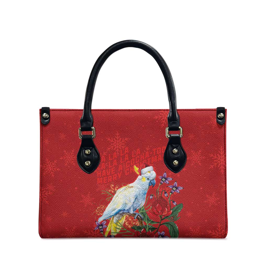 Merry Cocka-mas Leather Bag Australia Christmas Red Art - Aussie Hoodie