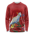 Merry Cocka-mas Long Sleeve Shirt Australia Christmas Red Art - Aussie Hoodie
