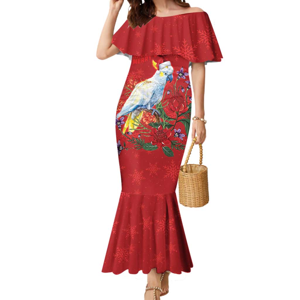 Merry Cocka-mas Mermaid Dress Australia Christmas Red Art - Aussie Hoodie