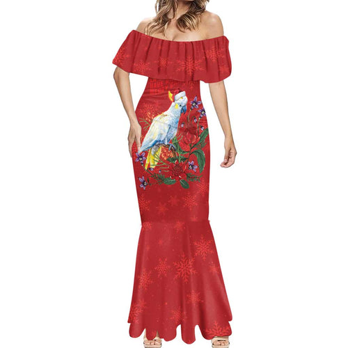 Merry Cocka-mas Mermaid Dress Australia Christmas Red Art - Aussie Hoodie