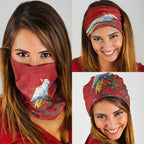 Merry Cocka-mas Neck Gaiter Australia Christmas Red Art - Aussie Hoodie