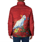 Merry Cocka-mas Padded Jacket Australia Christmas Red Art - Aussie Hoodie