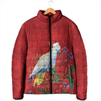 Merry Cocka-mas Padded Jacket Australia Christmas Red Art - Aussie Hoodie
