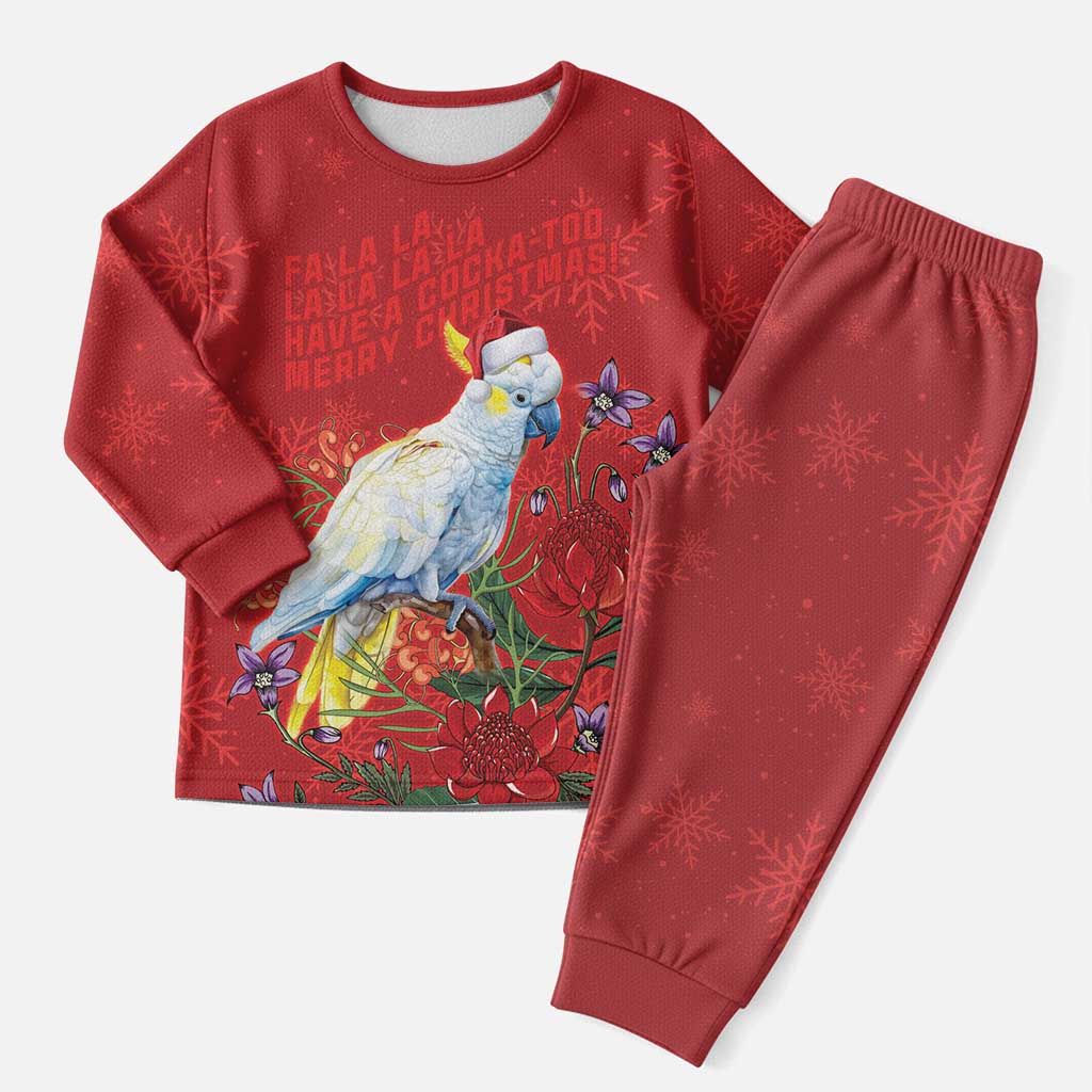 Merry Cocka-mas Christmas Pajama Set Australia Christmas Red Art - Aussie Hoodie