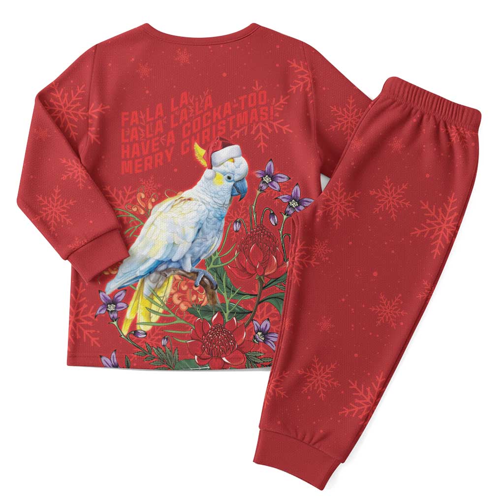 Merry Cocka-mas Christmas Pajama Set Australia Christmas Red Art - Aussie Hoodie