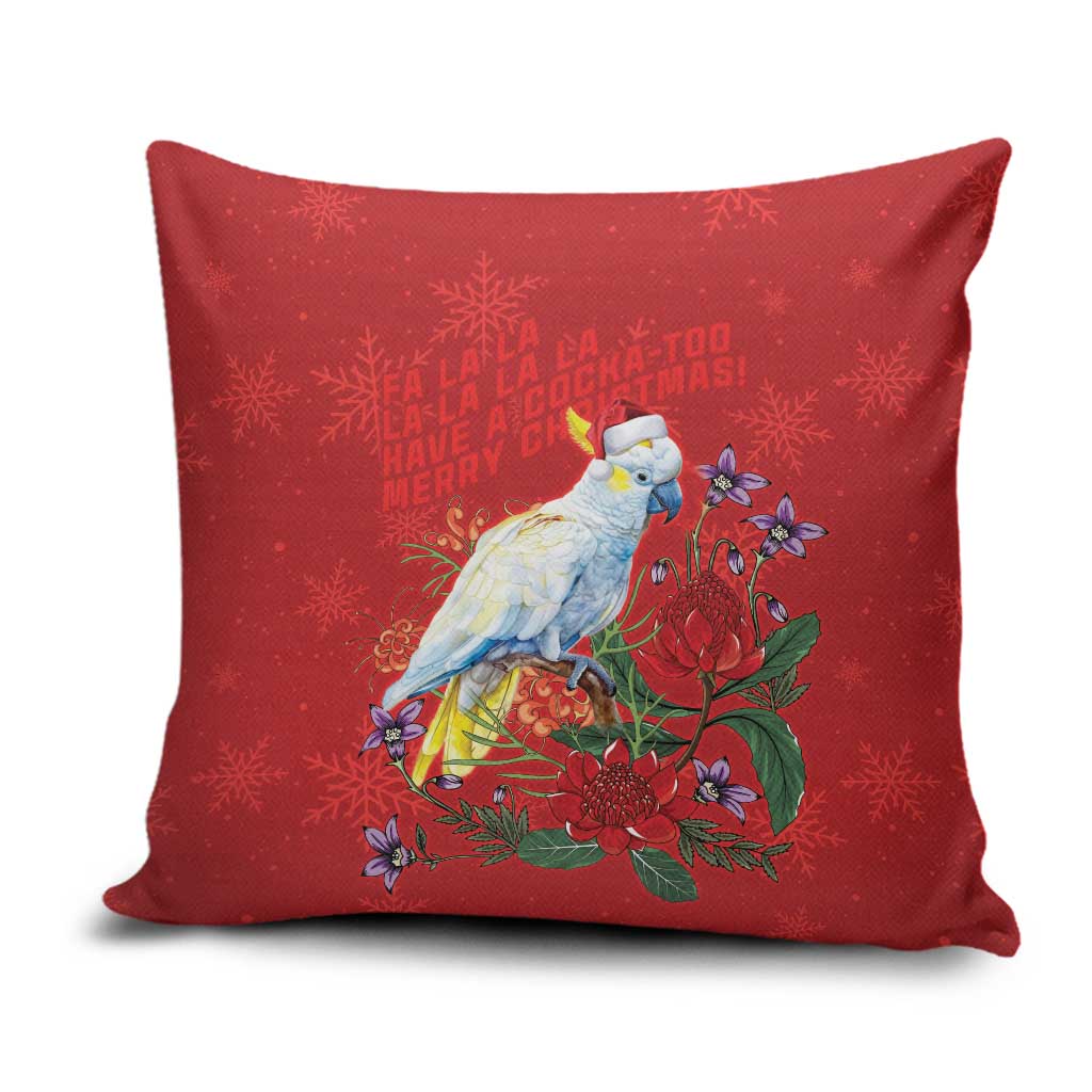 Merry Cocka-mas Pillow Cover Australia Christmas Red Art - Aussie Hoodie