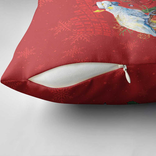 Merry Cocka-mas Pillow Cover Australia Christmas Red Art - Aussie Hoodie