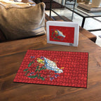 Merry Cocka-mas Puzzle Australia Christmas Red Art - Aussie Hoodie