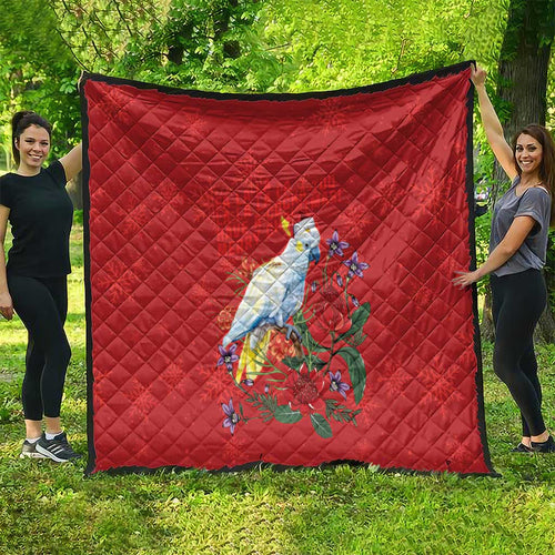 Merry Cocka-mas Quilt Australia Christmas Red Art - Aussie Hoodie
