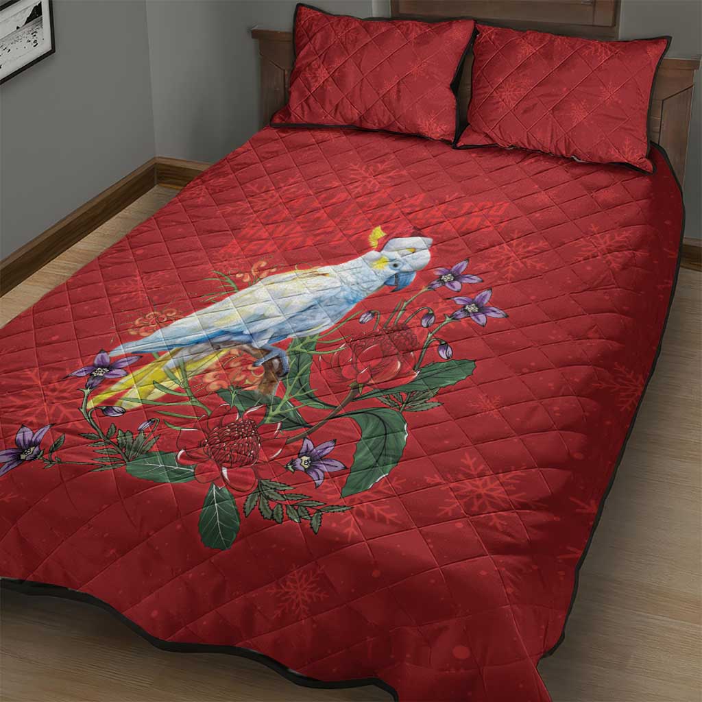 Merry Cocka-mas Quilt Bed Set Australia Christmas Red Art - Aussie Hoodie