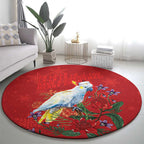 Merry Cocka-mas Round Carpet Australia Christmas Red Art - Aussie Hoodie