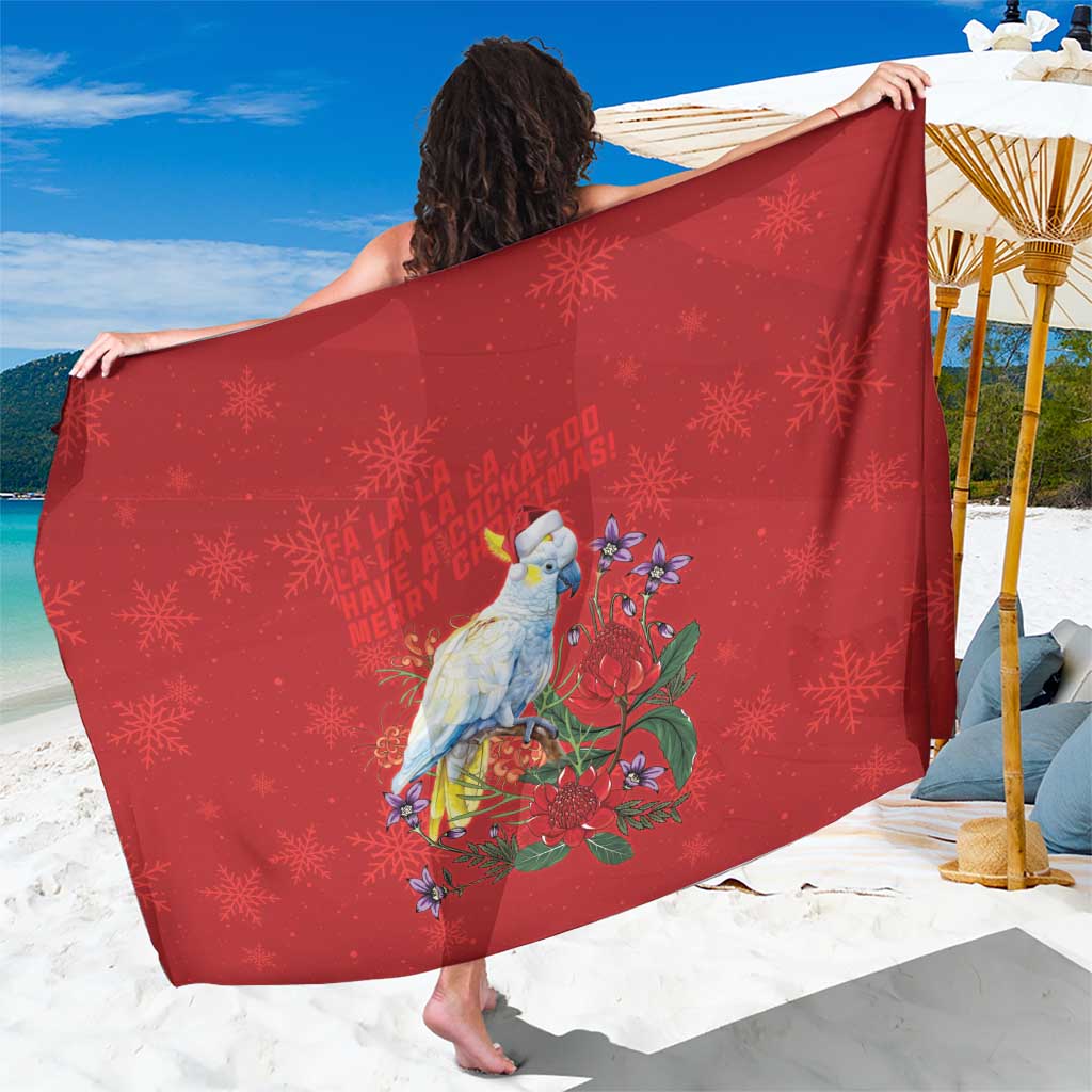 Merry Cocka-mas Sarong Australia Christmas Red Art - Aussie Hoodie