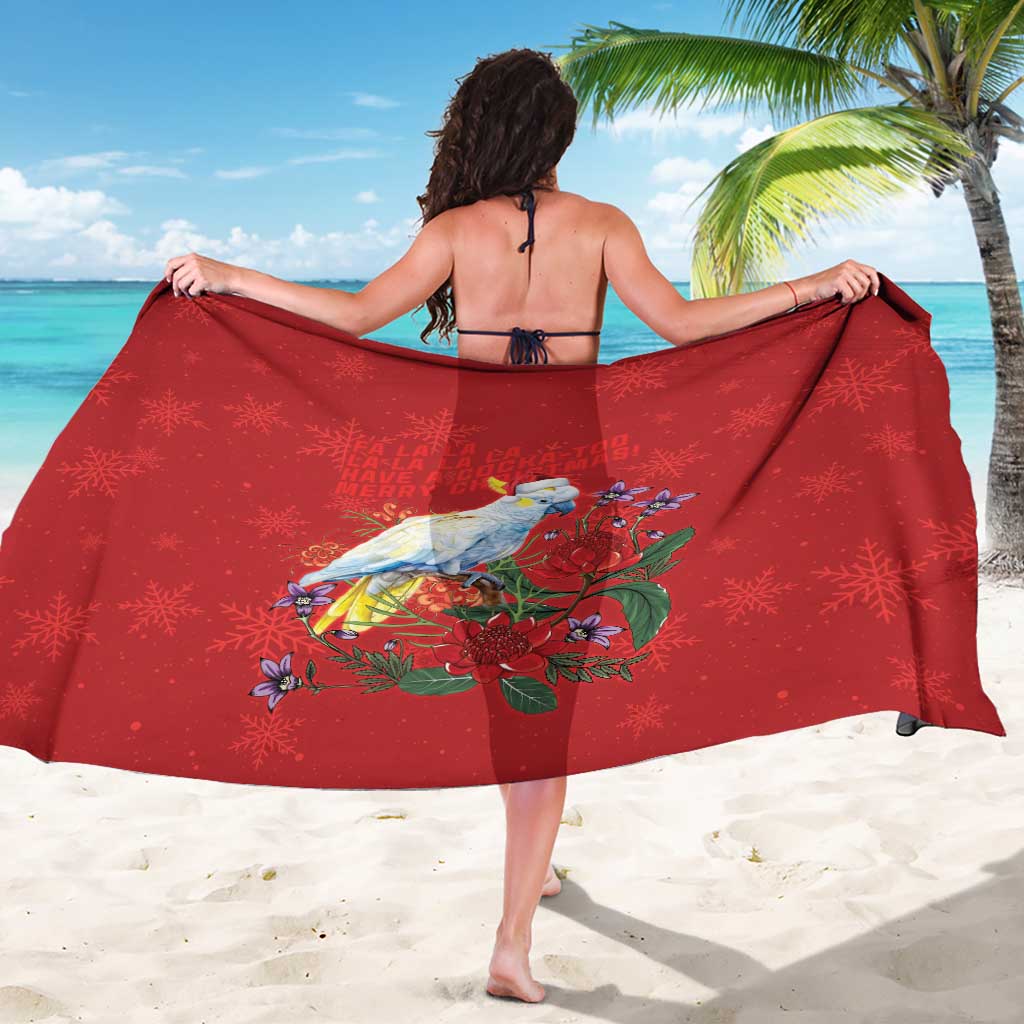 Merry Cocka-mas Sarong Australia Christmas Red Art - Aussie Hoodie