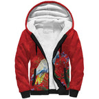Merry Cocka-mas Sherpa Hoodie Australia Christmas Red Art - Aussie Hoodie