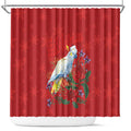 Merry Cocka-mas Shower Curtain Australia Christmas Red Art - Aussie Hoodie