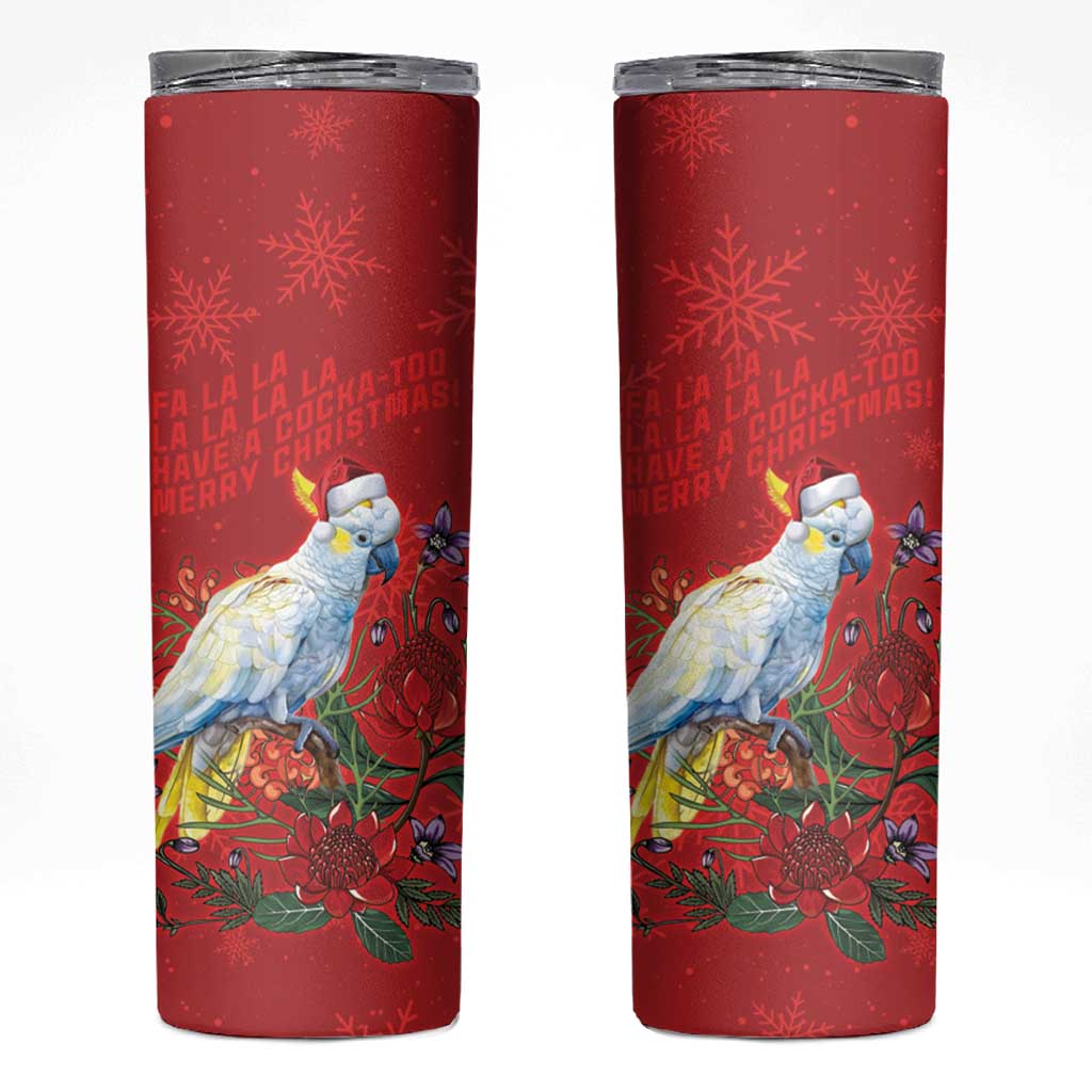 Merry Cocka-mas Skinny Tumbler Australia Christmas Red Art - Aussie Hoodie