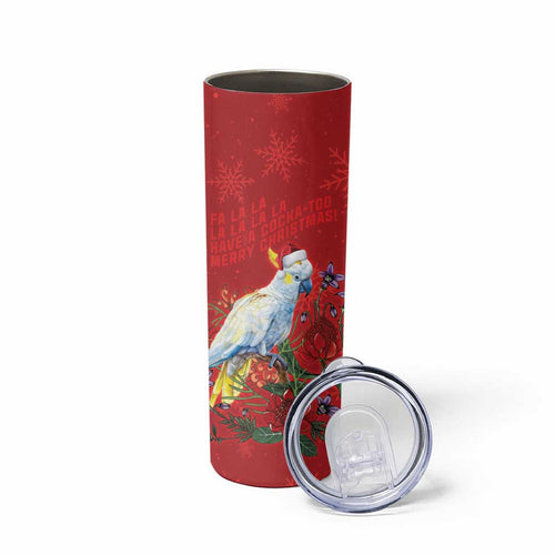 Merry Cocka-mas Skinny Tumbler Australia Christmas Red Art - Aussie Hoodie