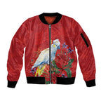 Merry Cocka-mas Sleeve Zip Bomber Jacket Australia Christmas Red Art - Aussie Hoodie