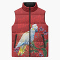 Merry Cocka-mas Sleeveless Puffer Jacket Australia Christmas Red Art - Aussie Hoodie
