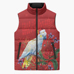 Merry Cocka-mas Sleeveless Puffer Jacket Australia Christmas Red Art - Aussie Hoodie