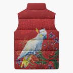 Merry Cocka-mas Sleeveless Puffer Jacket Australia Christmas Red Art - Aussie Hoodie