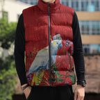 Merry Cocka-mas Sleeveless Puffer Jacket Australia Christmas Red Art - Aussie Hoodie