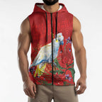 Merry Cocka-mas Sleeveless Zip Hoodie Australia Christmas Red Art LT9