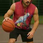 Merry Cocka-mas Sleeveless Zip Hoodie Australia Christmas Red Art LT9