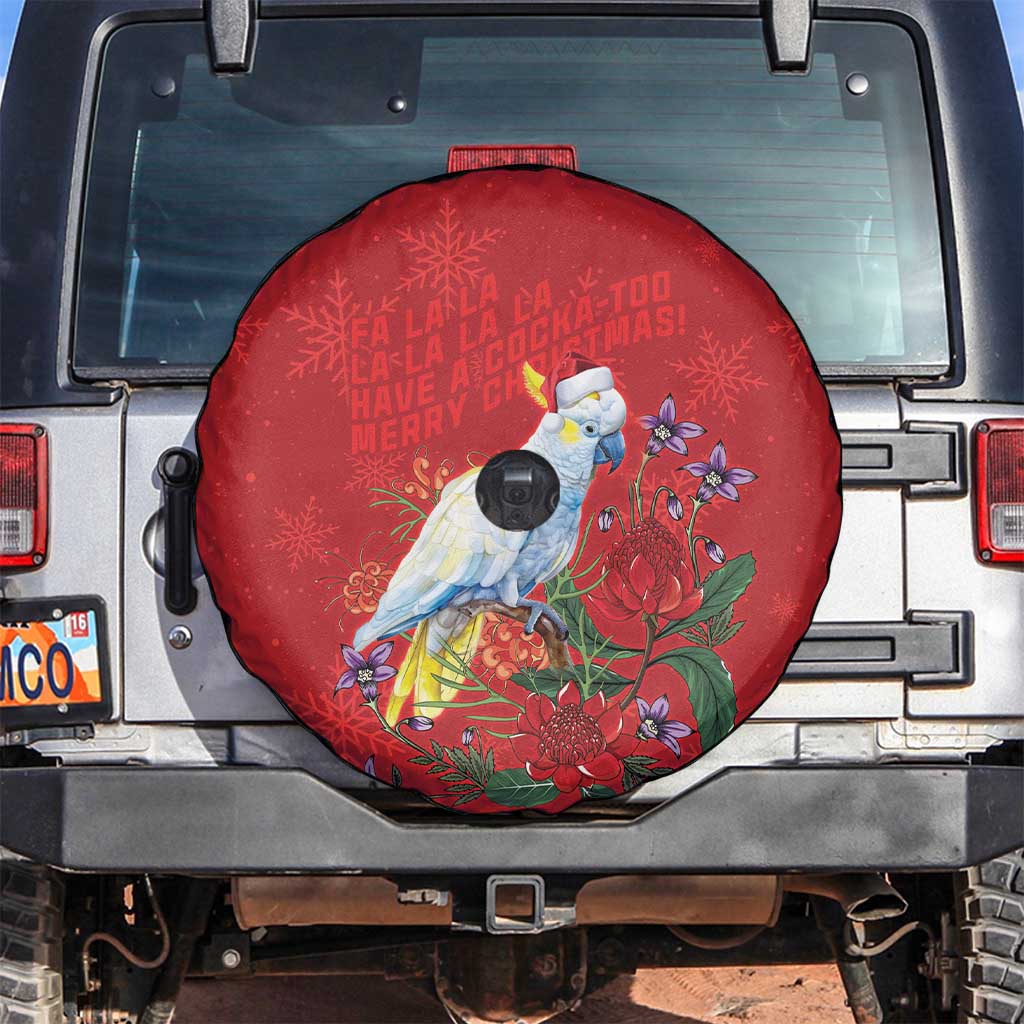 Merry Cocka-mas Spare Tire Cover Australia Christmas Red Art - Aussie Hoodie