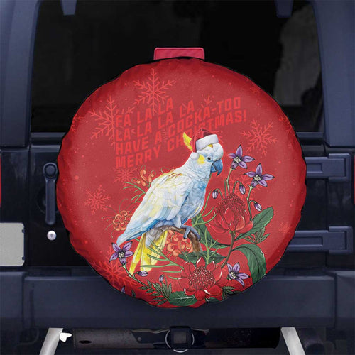 Merry Cocka-mas Spare Tire Cover Australia Christmas Red Art - Aussie Hoodie